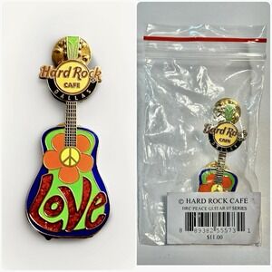 Hard Rock Cafe 2007 Peace Logo Guitar Worldwide Lim. Ed. Series Pin - Dallas